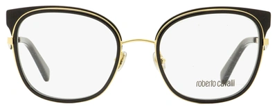 Shop Roberto Cavalli Women's Square Eyeglasses Rc5093 001 Black/gold 53mm