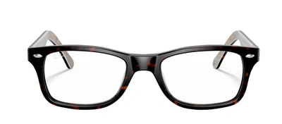 Shop Ray Ban Rx5228 5409 Wayfarer Eyeglasses In White