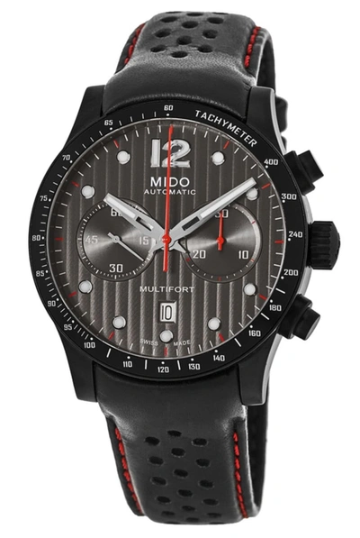 Shop Mido Men's Multifort 44mm Automatic Watch In Black