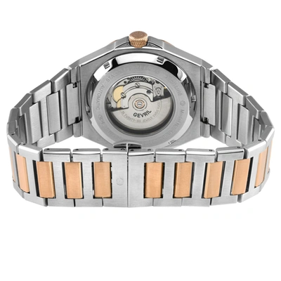 Shop Gevril Men's High Line Automatic Watch Stainless Steel Case, Top Ring In Brown Sapphire Crystal, Two Toned  In Multi
