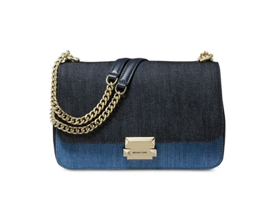 Michael Kors Sloan Large Chain Shoulder In Blue