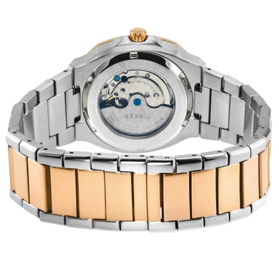 Shop Gv2 Automatic Men's Potente Burgundy Dial 316l Stainless Steel Two Toned Iprg Bracelet Watch In Multi