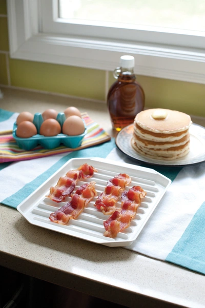 Nordic Ware Microwave Compact Bacon Rack In White