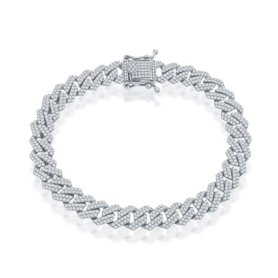 Shop Simona Sterling Silver 8mm Micro Pave Monaco Bracelet