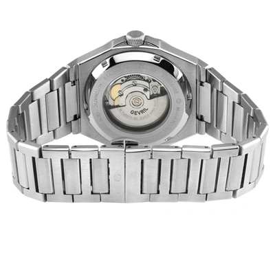 Gevril Men's High Line Automatic Watch Stainless Steel Case, Top Ring In Blue Sapphire Crystal, Stainless S In Blue