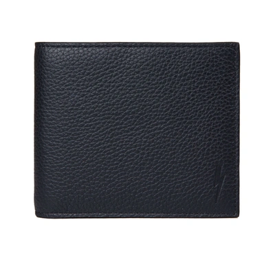 Shop Neil Barrett Leather Men's Wallet In Blue