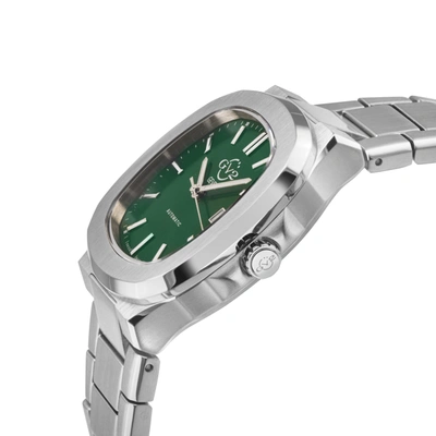 Shop Gv2 Automatic Men's Potente Green Dial 316l Stainless Steel Bracelet Watch