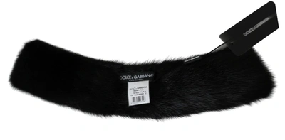 Shop Dolce & Gabbana Fur Neck Collar 100% Mink Women's Scarf In Black