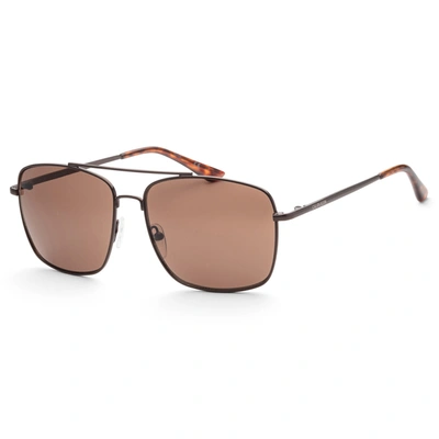 Shop Calvin Klein Men's Fashion 57mm Sunglasses In Brown