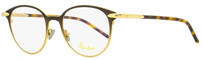 Shop Pomellato Women's Oval Eyeglasses Pm0055o 002 Brown/gold 50mm In Blue