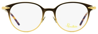 Shop Pomellato Women's Oval Eyeglasses Pm0055o 002 Brown/gold 50mm In Blue