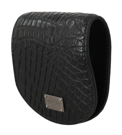 Shop Dolce & Gabbana Exotic Skin Pocket Condom Case Men's Holder In Black