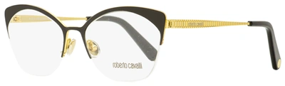 Shop Roberto Cavalli Women's Butterfly Eyeglasses Rc5111 030 Black/gold 53mm