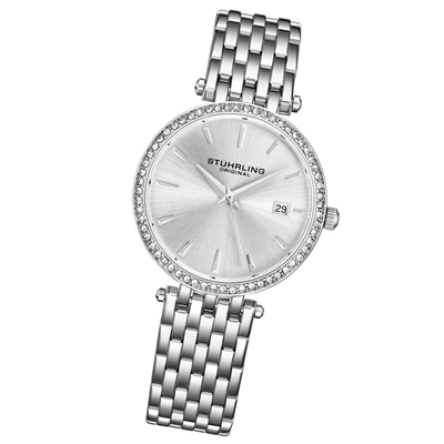 Stuhrling Original Imperia 392 Quartz 47mm Chronograph In Silver