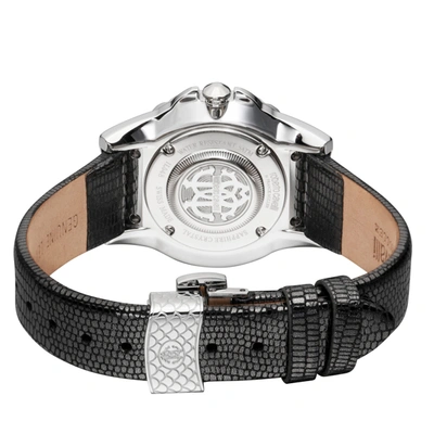 Roberto Cavalli By Franck Muller Roberto Cavalli Women's Silver Dial Grey Leather Watch In Silver