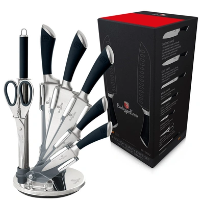 Shop Berlinger Haus 8-piece Knife Set W/ Acrylic Stand Black Collection