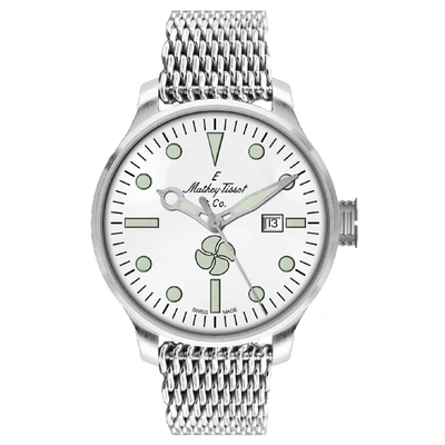 Mathey-tissot Men's Elica White Dial Watch In White