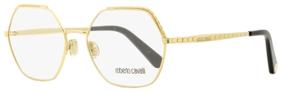 Shop Roberto Cavalli Women's Hexagonal Eyeglasses Rc5104 030 Gold/black 54mm