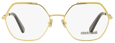Shop Roberto Cavalli Women's Hexagonal Eyeglasses Rc5104 030 Gold/black 54mm