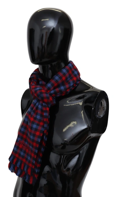 Missoni Multicolor Check Wool Unisex Neck Wrap Scarf In Multi