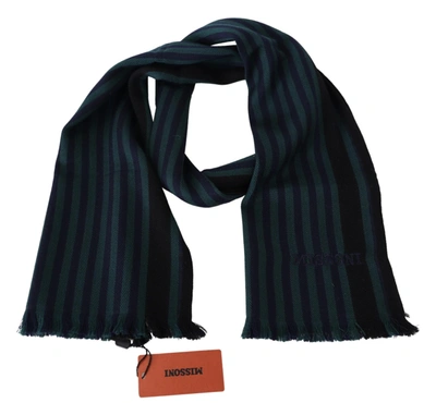 Missoni Sumptuous Wool Scarf With Fringes In Black