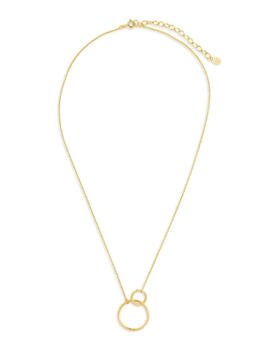 Sterling Forever Sterling Silver Interlocking Open Circle Pendant-gold In White