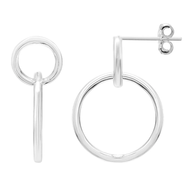 Shop A & M Sterling Silver Double Circle Hoop Earrings