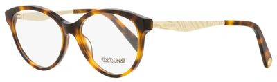 Shop Roberto Cavalli Women's Pantos Eyeglasses Rc5094 052 Havana/gold 53mm