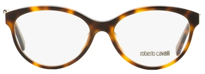 Shop Roberto Cavalli Women's Pantos Eyeglasses Rc5094 052 Havana/gold 53mm