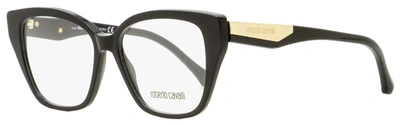 Shop Roberto Cavalli Women's Square Eyeglasses Rc5083 Orciano 001 Black/gold 53mm