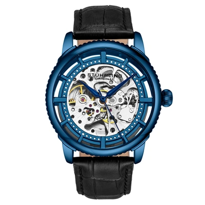 Stuhrling Original Winchester 3933 Automatic 41mm Skeleton In Blue