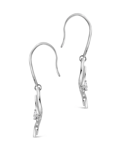 Sterling Forever Sterling Silver Cz Dragonfly Dangle Earrings