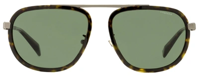 Shop Chopard Men's Rectangular Sunglasses Schc31 568w Gunmetal/havana 59mm In Green