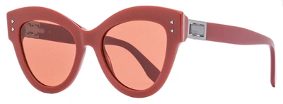 Shop Fendi Women's Cat Eye Sunglasses Ff0266s C9au1 Maroon 52mm In Pink