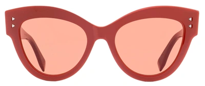 Shop Fendi Women's Cat Eye Sunglasses Ff0266s C9au1 Maroon 52mm In Pink