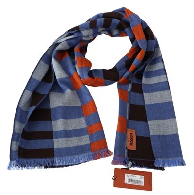 Shop Missoni Check Wool Unisex Neck Wrap Men's Scarf In Multi