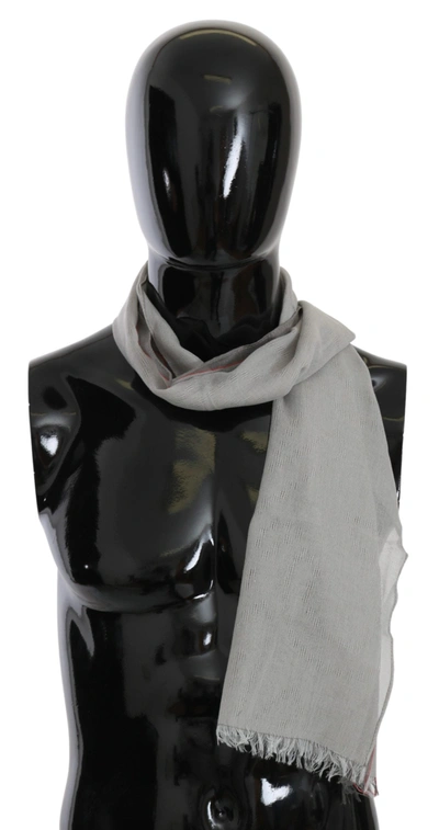 Shop Costume National Fringe Neck Wrap Cotton Men's Scarf In Black
