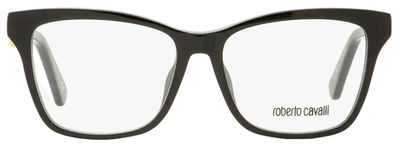 Shop Roberto Cavalli Women's Rectangular Eyeglasses Rc5089 001 Black/gold 53mm
