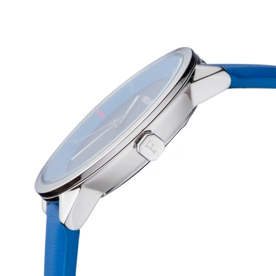 Furla Women's Metropolis Blue Dial Calfskin Leather Watch In Blue