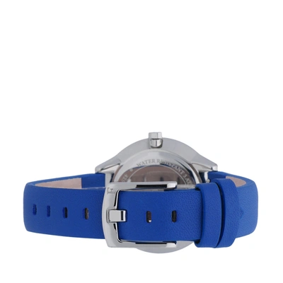 Furla Women's Metropolis Blue Dial Calfskin Leather Watch In Blue