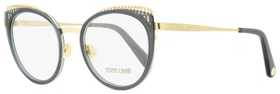 Shop Roberto Cavalli Women's Oval Eyeglasses Rc5114 020 Gold/transparent Gray 53mm