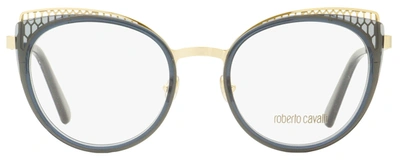Shop Roberto Cavalli Women's Oval Eyeglasses Rc5114 020 Gold/transparent Gray 53mm