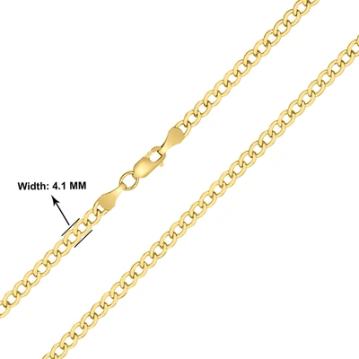 Shop Monary 14k Yellow Gold Filled 4.1mm Curb Link Chain With Lobster Clasp - 18 Inch In White