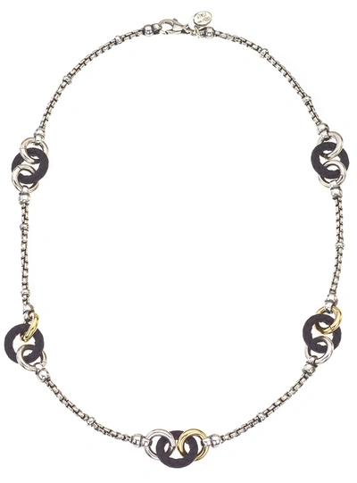 Shop Alisa Women's Sterling Silver Necklace In Black