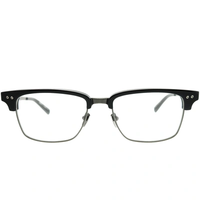 Shop Dita Statesman Three Drx-2064-a-blk-slv-55 Unisex Rectangle Eyeglasses 55mm In White