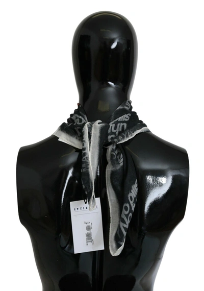 Shop Costume National Wool Foulard Branded Men's Scarf In Black