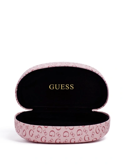 Shop Guess Factory Logo Eyewear Hard Case In Pink