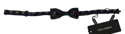 Shop Dolce & Gabbana Flags 100% Silk Adjustable Neck Papillon Men Bow Men's Tie In Black