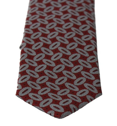 Shop Dolce & Gabbana 100% Silk Printed Wide Neckmen's Men Men's Tie In Red
