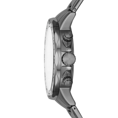 Fossil Men's Bannon Multifunction, Smoke-tone Stainless Steel Watch In Silver
